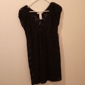 Laundry by design blk. lace swim cover up